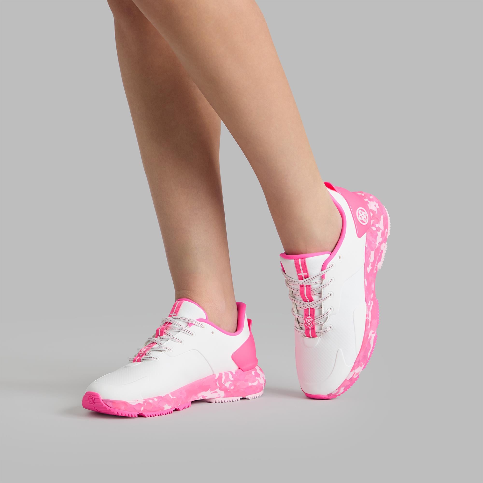 G/FORE MG4+ Ladies Golf Shoes Snow/Knockout Pink Camo